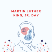 Minimalist Martin Luther King, Jr. Day Instagram Post With His Portrait Art Line-min